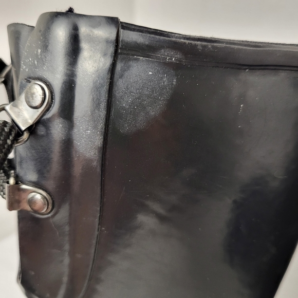 Bogs women urban farmer 2 eye lace top moisture wick black rain boot size 7 - Picture 10 of 16